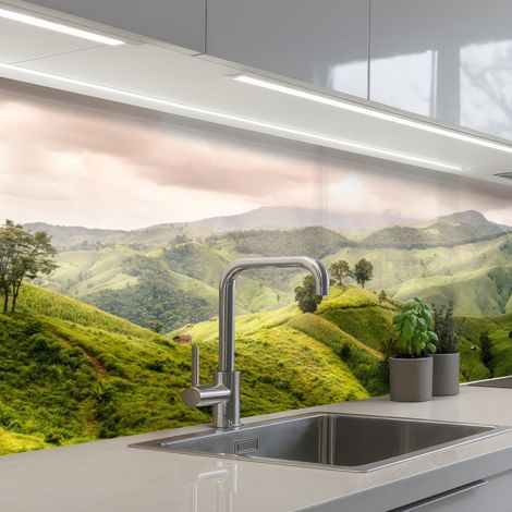 SALPICADEROS DE COCINA Paisaje - Colinas - Verde 200x80 (1/5)