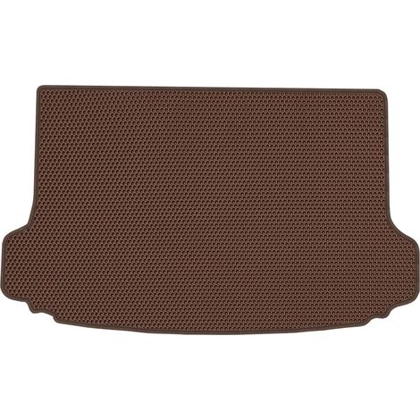 Tapis de coffre en EVA pour Peugeot 308 I SW (2007-2013), motif nid d'abeille marron (1/5)