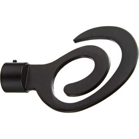 Embout Rideaux Twist D20 Noir Mat - Ateliers 28 (1/3)
