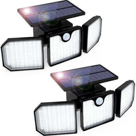 Outdoor Solar Motion Sensor Light, 3 Head Solar Powered Outdoor Wall Light Waterproof Outdoor Wall Lamp Solar Wall Light 2pcs (1/5)