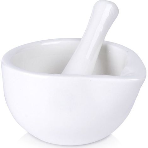Mortero de porcelana con maja