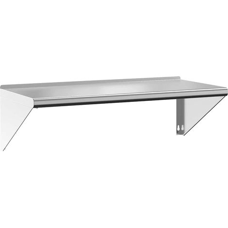 Maison Exclusive - Wandregal 100x45x31 cm Silbern Edelstahl