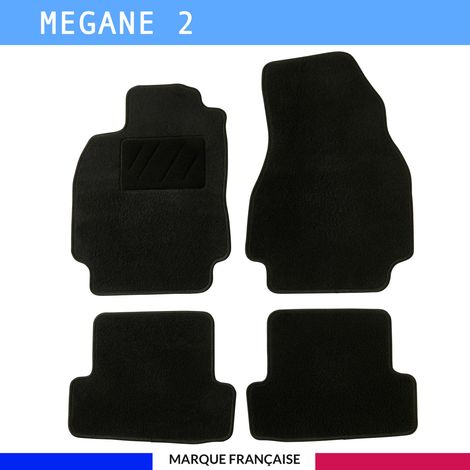 Tapis de voiture - Sur Mesure pour MEGANE 2 (2002 - 2011) - 4 pièces - Tapis de sol antidérapant pour automobile (1/4)