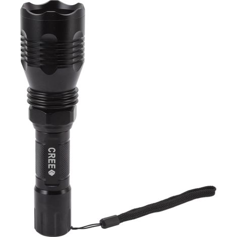 Lampe torche LED à lumière blanche haute luminosité, portée de 300 m, idéale pour la randonnée et la chasse en extérieur. (1/5)