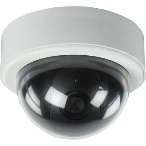 Trade Shop - Dummy-Dome-Kamera-Attrappe mit blinkender LED-Decken-Videoüberwachungskamera -