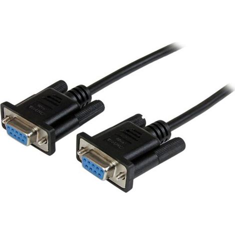 StarTech.com Câble null modem série DB9 RS232 de 2m - Cordon série DB9 vers DB9 - F/F - Noir