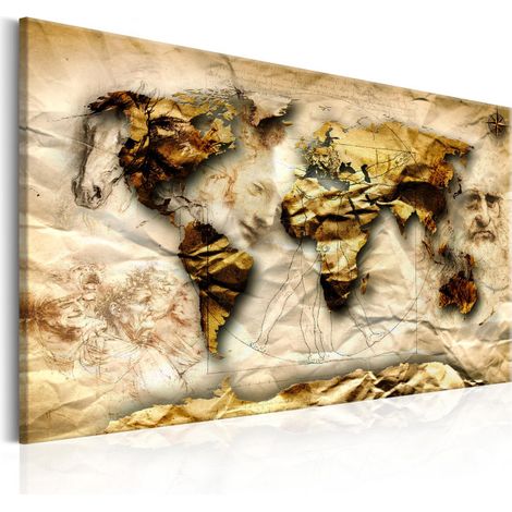 Tableau Imprimé "Map : Leonardo Da Vinci Inspiration" 60 x 90 cm (1/2)