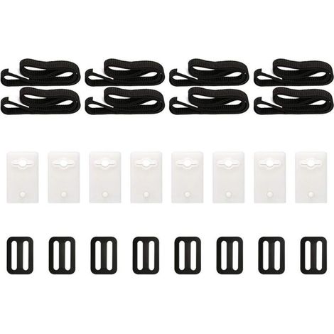 Kit de fixation pour bâche solaire de piscine, 8 Sangles de bâche solaire, kit avec sangles universelles à bobine pour fixation de bâche solaire, pour piscine enterrée (1/5)