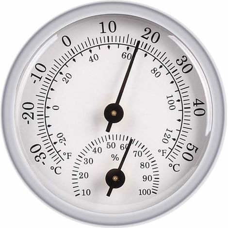 DEESSE SHOP - Thermomètre hygromètre, mesures de détecteur de moniteur de capteur d'humidité, thermomètre analogique utilisé dans un environnement humide de patio intérieur/extérieur (1/5)