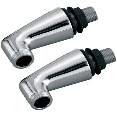 Coudes pour Robinet de Baignoire sur Pied – Laiton Chromé – Filetage 1/2" GZ – Raccords et Joints Inclus (1/4)