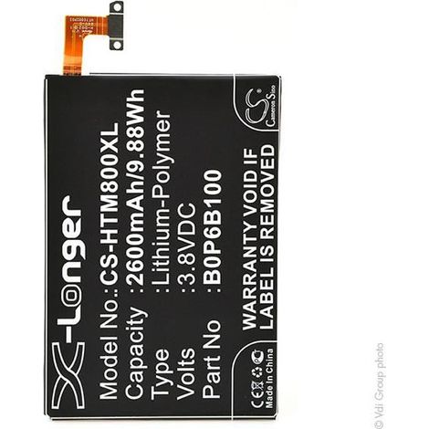 NX - Batterie téléphone, smartphone, GSM pour HTC 3.8V 2600mAh - 35H00214-00M35H00214-0 (1/3)