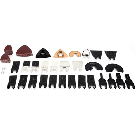 Kit de lames pour outil oscillant en acier à haute teneur en carbone, kit de lames de scie pour outil multifonction oscillant, pour le métal et le bois.