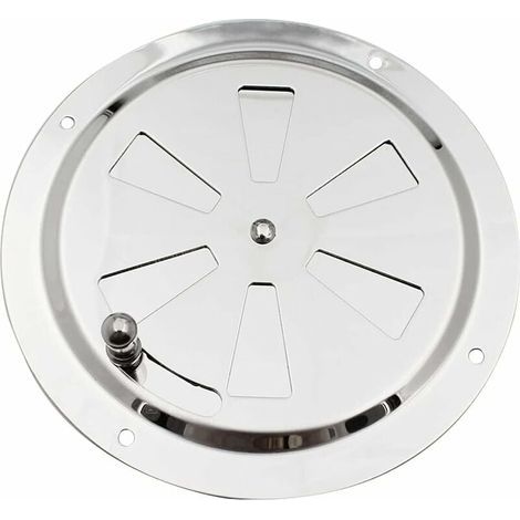Grille D\'aération Ronde En Acier Inoxydable 125mm Entrée Et Sortie D\'aération Réglable Pour Grille D\'aération De Sèche-Linge À Tambour - Argenté (1/4)