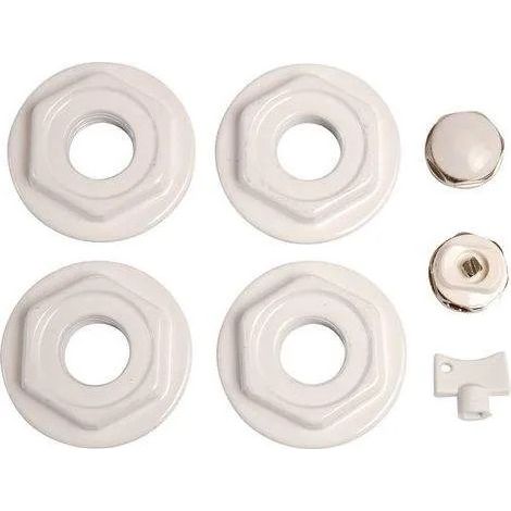 Jeu d'accessoires pour radiateur blanc 26x34, 12x17