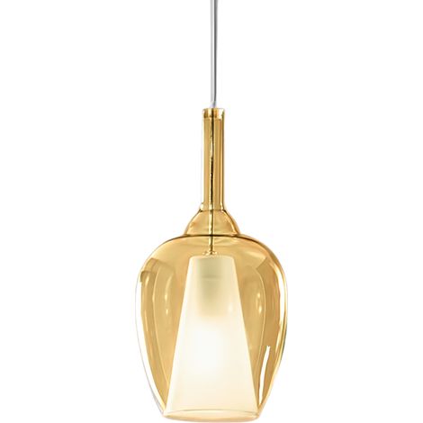 Ofelia S/10 Mini Lampe À Suspension - Diffuseur En Verre Borosilicate Ambré Transparent, Câble 3M, Connexion G9 - Gea Luce (1/3)