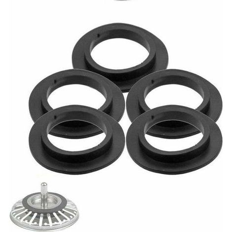 Jalleria – Lot de 5 joints d'étanchéité en caoutchouc 53mm – Pour bonde de lavabo et baignoire – Évite les fuites d'eau – Compatible avec bondes clic-clac (1/4)