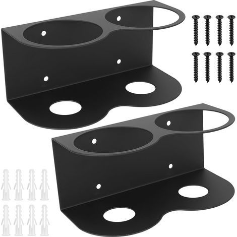 2 Pcs Support Aérosol Mural, Support Mural pour Flacon Pulvérisateur Vaporisateurs, Porte-aérosols à 2 Emplacements pour Rangement atelier accessoires maison garage (1/5)