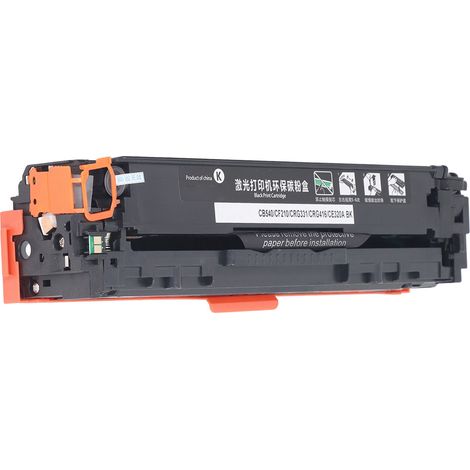 Cartouche de toner noir 125A CB540A de remplacement pour imprimantes HP Color LaserJet CP1215, CP1518ni, CP1518ni, CM1312nfi, CM1312 et CP1515n. (1/5)