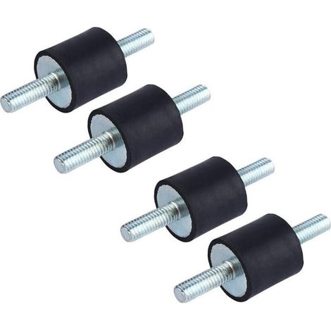 4pcs Montage d'Isolateur de Caoutchouc Anti-vibration Supports d'Isolant Anti-vibration M6 20 x 20 Monte l'Amortisseur avec Vis