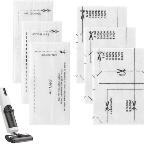 6 x Lana filtrante, materiale filtrante, lana filtrante, per aspirapolvere Miele serie GN S2/S5/S8/C1/C3/3D (1/5)