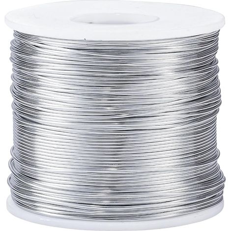 Fil Aluminium 2mm 40m Argent, Fil Métallique Pliable Sculpture Bijoux DIY (1/5)