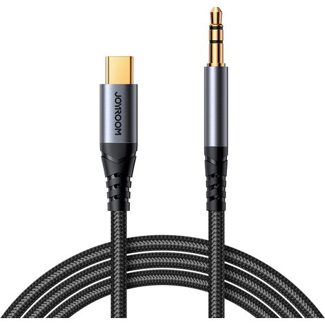 Stereo-Audiokabel für Telefon AUX 3,5 mm Miniklinke – USB-C 1,2 m schwarz (1/5)