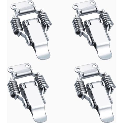 4 Pièce Verrou de Tension, Serrure à levier de verrouillage de boîte, Fermeture à Ressort Loquet, Serrure Tension En Acier Inoxydable (1/5)
