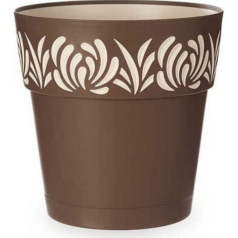 Vaso da Giardino Tondo Opera Gaia Tortora e Vanilla 30 x 29 cm Stefanplast (1/2)