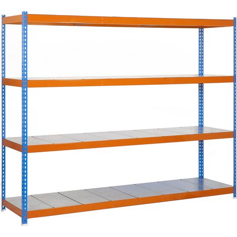 Simonrack Industrieregal Metall Blau und Orange Robuste