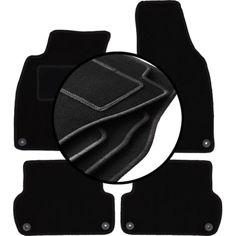 Komplettset Veloursmatten für: Audi A4 B6 Limousine, Kombi, Avant (2001-2004)