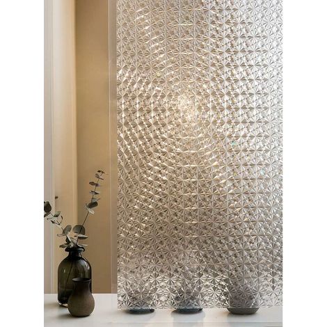 Film Fenetre Anti Regard Electrostatique Film pour Vitre Opaque,3D Diamant 40x200CM (1/5)