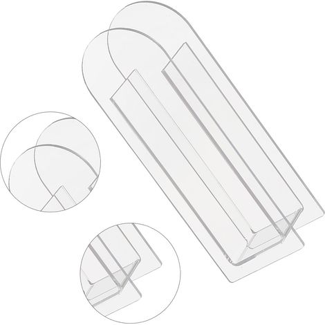Vase minimaliste moderne en acrylique transparent, décoration de bureau, composition florale pour salon, vase pour fleurs fraîches cultivées dans l'eau, blanc clair et transparent. (1/5)