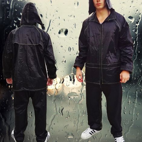 TRADE SHOP - Tuta Moto Impermeabile Completo Anti-pioggia Con Giacca E Pantalone - (1/3)