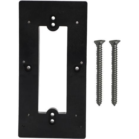 Support mural multifonction pour sonnettes de porte, fixation souple universelle compatible avec la plupart des marques, couleur noire. (1/5)