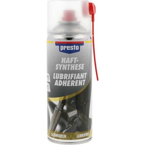 Bombe de lubrifiant adhérent - Graisse - Pièces mécaniques - Métal - Plastique - Presto - 400ml