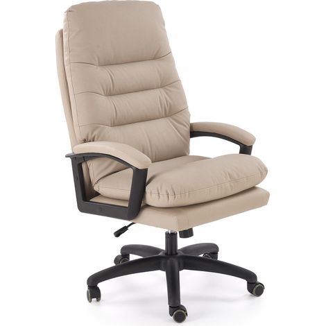 Silla de oficina Houston 2003, Negro + Beige, 112x65x72cm, Con reposabrazos, Con ruedas, Mecanismo de la silla: Inclinación