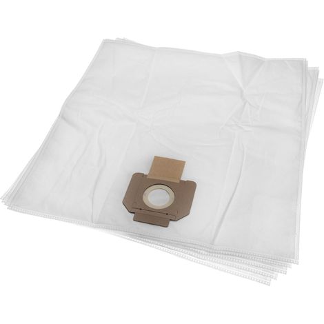 vhbw 5x sacs compatible avec Nilfisk VL 500-35 aspirateur - microfibres non tissées, 64cm x 58cm, blanc (1/2)