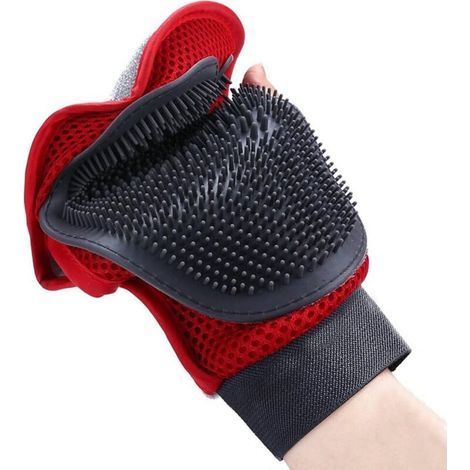 pair Gant de toilettage Démêlage épilation Gant pour Chien Chat, Multifonction pour Animal dômestique épilation Gants de Douche Massage Brosse de Bain-Fei Yu (1/5)