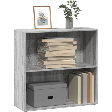 Bookcase Grey Sonoma 80x30x77 cm Engineered Wood vidaXL