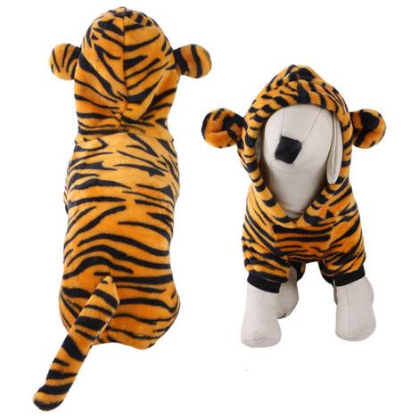 Costume d'Halloween pour animaux de compagnie, vêtements chauds et épais pour chiens, pour l'automne et l'hiver (2XL) (1/3)