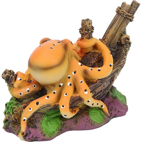 Décoration d'Aquarium Octopus en Résine Créative pour Poissons - Protection Renforcée par Emballage Bulle-AUTRES (1/5)