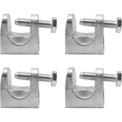 4 Pièces Pince Poutre, Pinces Support Acier Galvanisé, Pince Poutrelle, Pince Pour Profilé Kck, Ouverture 25mm, Utilisé Dans L'électricité, Le Pétrole, La Construction, L'acier Et D'autres Ind