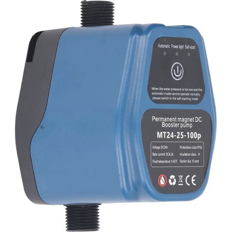 Pompe de surpression d'eau 100W 24V 25L IP56 avec capteur intelligent, automatique pour douche, prise UE 100-240V (1/5)