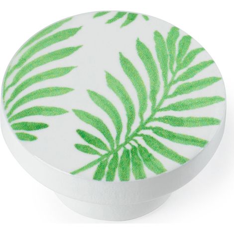 Pomo para Mueble  Estilo Decorativo  Fabricado en Haya  Acabado en Verde  Medidas 383822 mm  Sistema de Fijación Atornillado  Incluye Tornillos M4  2 Unidades - (1/2)