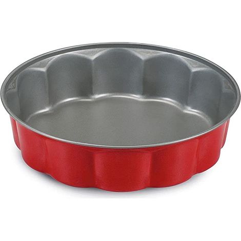 ROSSANA TORTIERA FIORELLA DA 26 CM CON FONDO ANTIADERENTE COLORE ROSSO (1/2)