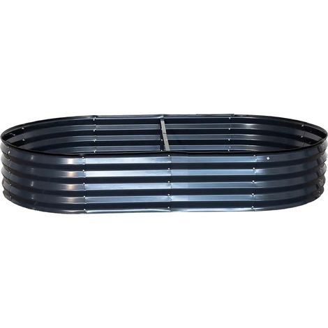 Esschert Design Bodenhochbeet S Oval Anthrazit 120,5 x 60,5 cm - Metall (1/3)