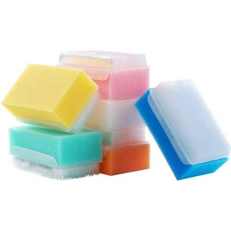 Lot de 3 brosses réutilisables : brosse sensorielle, brosse chirurgicale, brosse à ongles et gant de bain pour bébé. (1/5)