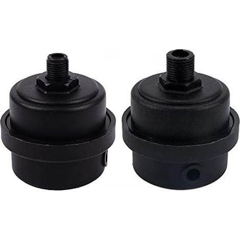 2 Pack Plastic Air Compressor Muffler Filter with Silencer for Blowers, Air Compressors, Boilers, etc. (1/4"PT 12mm) (1/5)