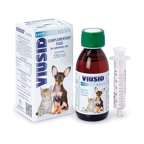 Catalyse Viusid Animaux d'animaux de compagnie Renforcement SystЏme immunologique de chiens et de chats, Rsolution orale 150 ml