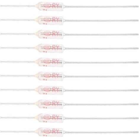 Lot de 10 fusibles thermiques 250V 10A – Protection contre surchauffe – Pour appareils ménagers et industriels – Température 216°C (1/5)